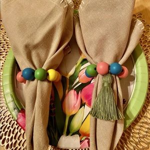 Easter or Spring Napkin Rings, Handmade Brand New
